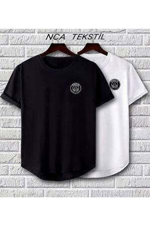 Paris Baskılı Original Ünisex Yazlık T-shirt 2 li Set Takım