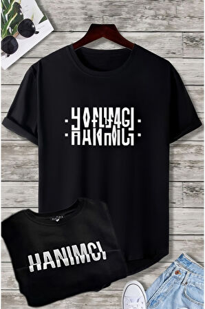 Hanımcı Baskılı Original Ünisex Yazlık T-shirt Siyah