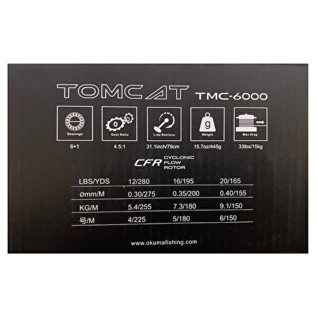 Okuma Tomcat TMC-6000 6+1BB Olta Makinesi