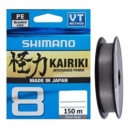 Shimano Kairiki 8 Kat Steel Gray 150 Mt İp Misina 0.06mm