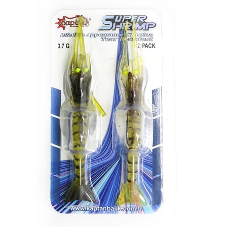 Captain 3048 Magic Shrimp 2li Set 3D 5cm 3.7gr Silikon Karides Yem