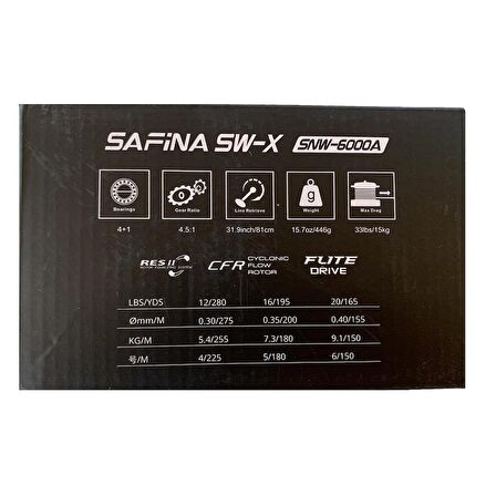 Okuma Safina SW-X SNW-6000A 4BB+1RB Olta Makinesi