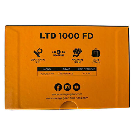 Savage Gear Orange LTD 1000 FD 8+1BB LRF Olta Makinesi