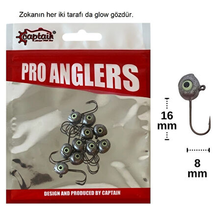 Captain 6420 Jighead Glow Eye 2gr Zoka (10'lu Paket)