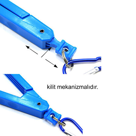 Captain 7502 Grip Balık Tutucu Karabinalı Lrf Balıkçı Maşası 21.5cm