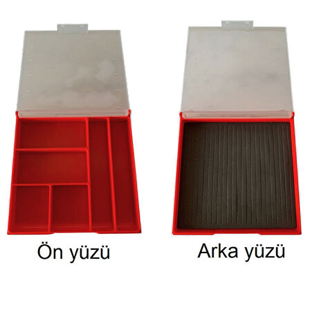 River Çok Amaçlı Çift Taraflı LRF Kutusu Kırmızı 15x15x4cm