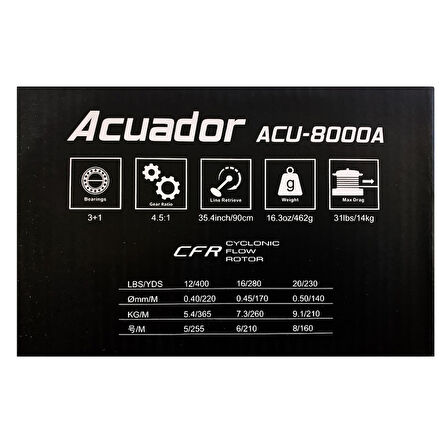 Okuma Acuador ACU-8000A 3+1 Bilye Olta Makinesi