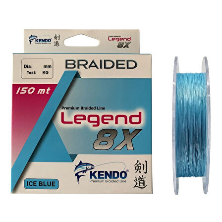 Kendo Legend X8 150m 0,16mm Ice Blue Örgü İp Misina