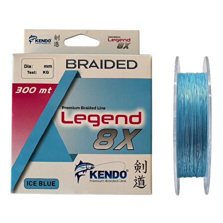 Kendo Legend X8 300m 0,18mm Ice Blue Örgü İp Misina