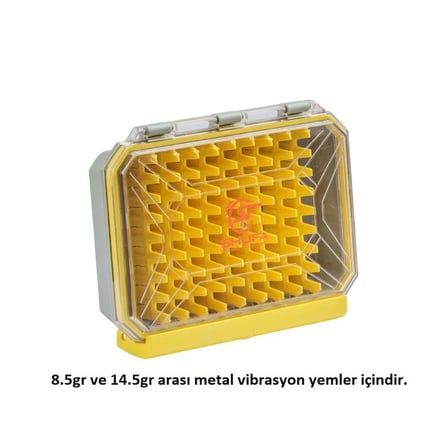 Shufa Vibrasyon Jig Yem Kutusu 20x15x4cm Sarı
