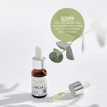 INCIA %100 Doğal Kaş Ve Kirpik Güçlendirici Serum Bitkisel Yoğunlaştırıcı Yoğun Bakım Yağı 10 ml 2 X Adet