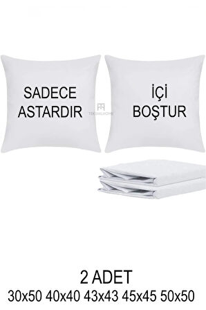 2 Adet Fermuarlı Kırlent İç Astarı 5 Ebat Kırlent içi Yastık Kılıf Astar Milt