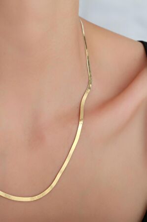 14 Ayar Altın İtalyan Ezme Kolye