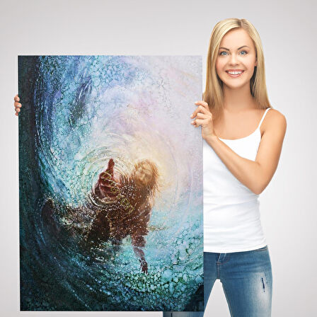 Tanrının Eli Dekoratif Duvar Tablosu, İsa-6307