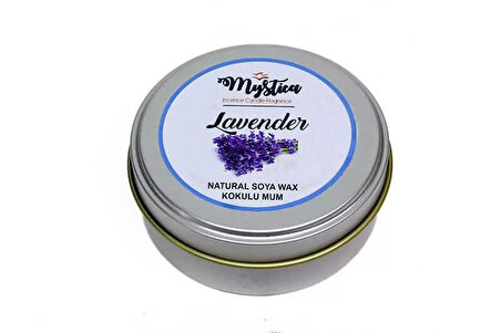 Soya Wax Mum Kokulu Tenekede Lavender