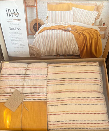 İdaş Sımena Çift Kişilik Yatak Örtülü Nevresi Takımı