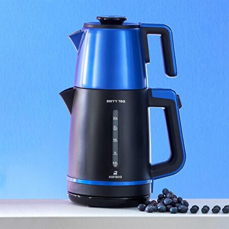 Karaca Berry Tea Xl 2in1 Çelik Demlikli Çay Makinesi Ve Kettle Blueberry