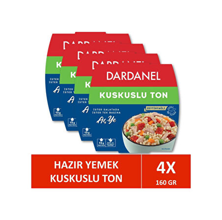 Dardanel Aç Ye Kuskuslu Ton Balığı 4 x 160 G