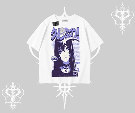 Oversize Tshirt Neo Tokyo Girl Y2K Street Anime Aesthetic