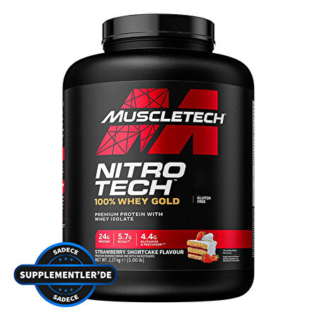 Muscletech Nitro-Tech %100 Whey Gold Protein 2270 Gr - ÇİLEK