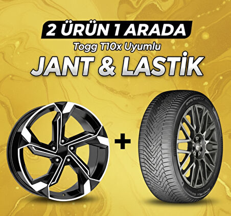 Togg T10x Uyumlu 225/60R18 Dört Mevsim Lastiği 4 Adet Yılı:2025 + DY1708 BD 18"Jant 4 Adet