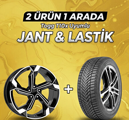 Togg T10x Uyumlu 225/60R18 Dört Mevsim Lastiği 4 Adet Yılı:2025 + DY1708 BD 18"Jant 4 Adet