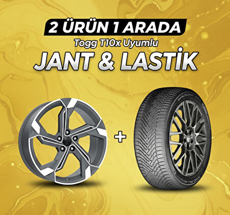 Togg T10x Uyumlu 225/60R18 Dört Mevsim Lastiği 4 Adet Yılı:2025 + DY1708 MGMD 18"Jant 4 Adet