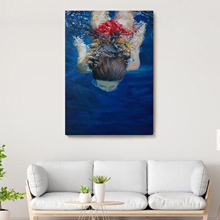 Su Altında Yüzen Kız Tablosu-6318