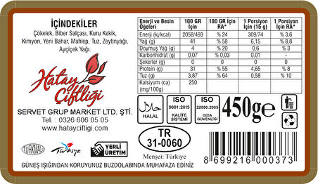 Yağlı Sürk (Baharatlı Çökelek) 350Gr