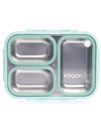 Vagon Çelik Beslenme Kutusu Lunch Box Paslanmaz 620 Ml Mavi Xc-7097