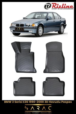 Rizline BMW 3 Serisi E36 1992 Model 3D Havuzlu Paspas