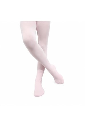 Orta Kalın 40 Den Muz Pembe Rengi Kız Çocuk Okul Külotlu Çorap