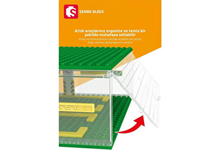 Sembo Block Famous Cars Araç Park Yeri 6 Araç Için 130 Parça Yapı Blokları  ile Uyumlu (607341)