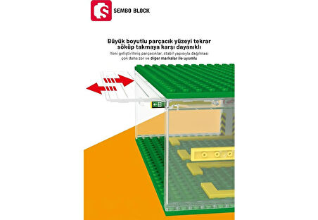 Sembo Block Famous Cars Araç Park Yeri 6 Araç Için 130 Parça Yapı Blokları  ile Uyumlu (607341)