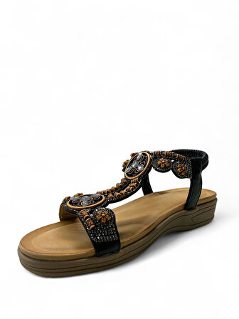 7053 Kadın Anatomik Taşlı Sandalet