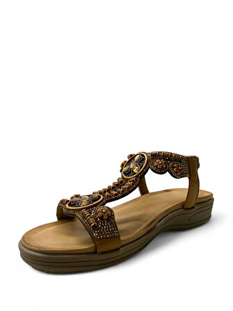 7053 Kadın Anatomik Taşlı Sandalet