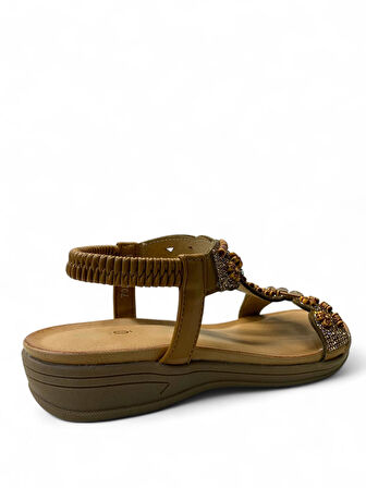 7053 Kadın Anatomik Taşlı Sandalet