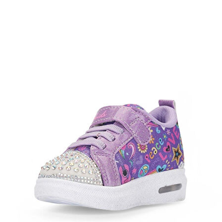 4001 Kız Bebek Keten Işıklı Sneaker