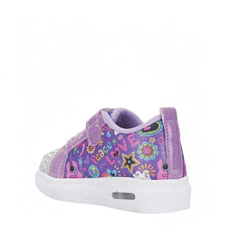 4001 Kız Bebek Keten Işıklı Sneaker