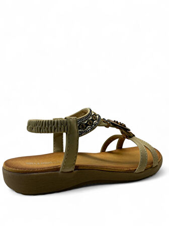 7058 Kadın Anatomik Taşlı Sandalet