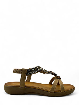 7058 Kadın Anatomik Taşlı Sandalet