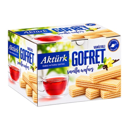 Aktürk Gofret Vanilyalı 800 gr x 8 Kutu