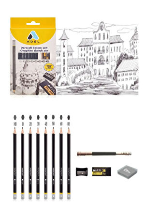 Eskiz Defteri A5 120 gr 50 yp Black Edition Boya Kalemi 12 Renk Cepli Siyah Kalemlik 24 bölmeli Set