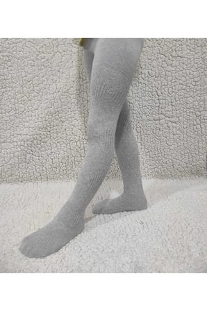 Triko Ayda Pamuklu Cotton Kız Çocuk Gri Külotlu Çorap