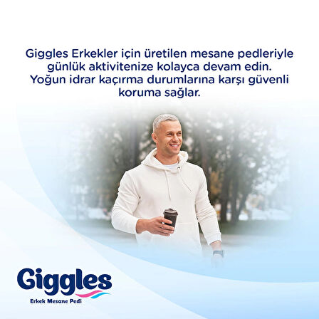 Giggles Yetişkin Erkek Mesane Pedi - L Beden - 2 Paket 40 Adet