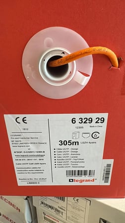 Legrand 632929 Cat6 U/utp Lszh H.f. 23AWG 305 M. Turuncu