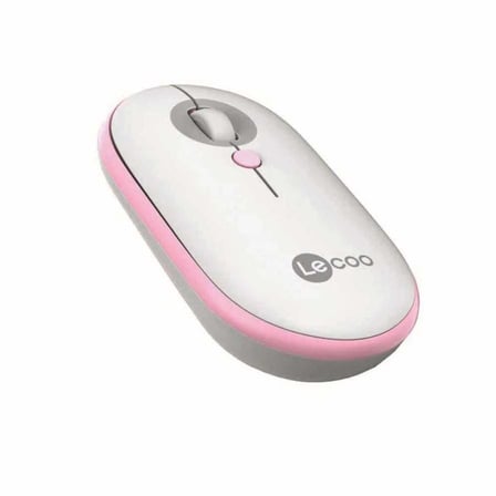 Lecoo WS212 Pembe-Beyaz Optik Kablosuz Mouse