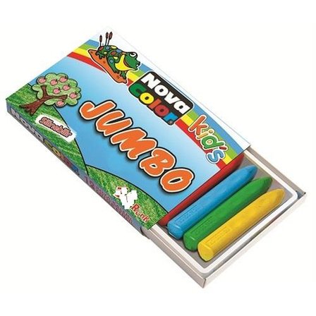 Nova Color NC-2124 Silinebilir Mum Boya Jumbo Üçgen 12 Renk