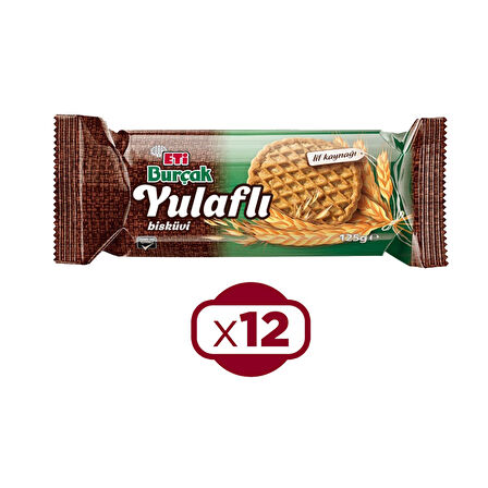 Eti Burçak Yulaflı Bisküvi 125 Gr x 12 Adet