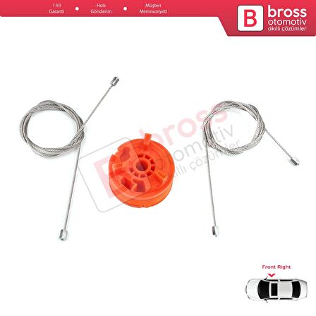 Peugeot 207 WA WC WK SW 2006–2015 5-Kapı 9222W9 İçin Elektrikli Ön Sağ Cam Kriko Tamir Seti